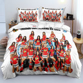 Chicago Hockey League Blackhawks Duvet Cover Quilt Case Pillowcases